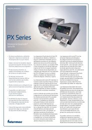 Especificaciones tÃ©cnicas impresora PX6i de Intermec