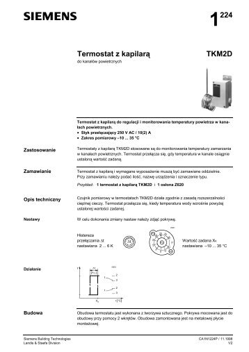 1224 Termostat z kapilarÄ TKM2D - ALPAT