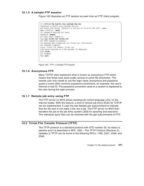 10.1.4 FTP scenario A LAN