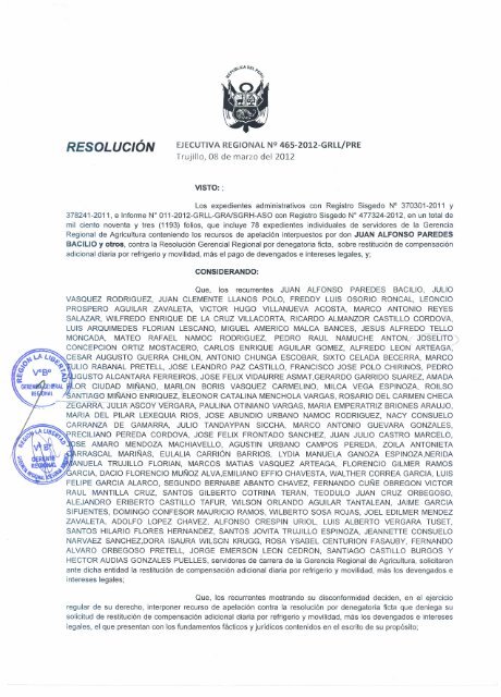RESOLUCION - Gobierno Regional La Libertad