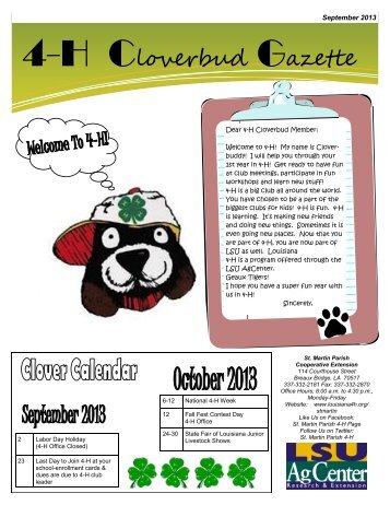 4-H Cloverbud Gazette