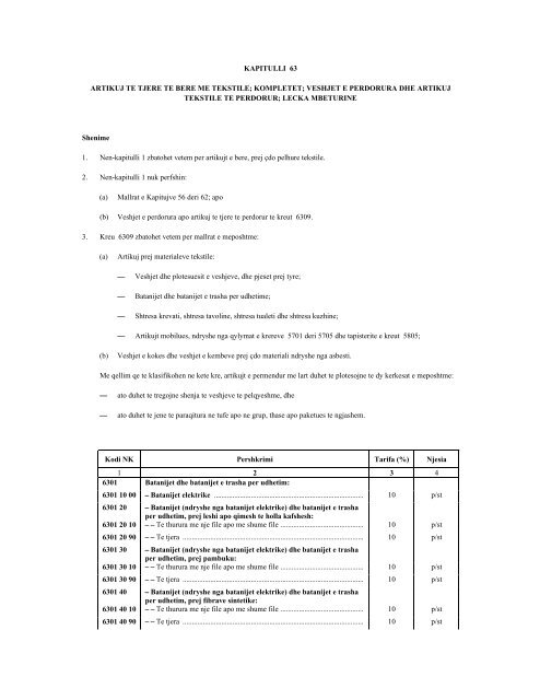 NOMENKLATURA E KOMBINUAR E MALLRAVE 2012 - INSTAT