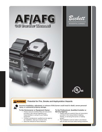 Oil Burner Manual - Beckett Corp.