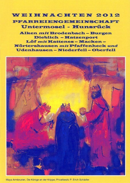 Unsere Statistik 2012 Pfarrgemeinde Dieblich