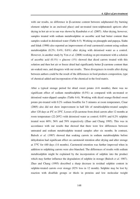 Investigating carotenoid loss after drying and storage of