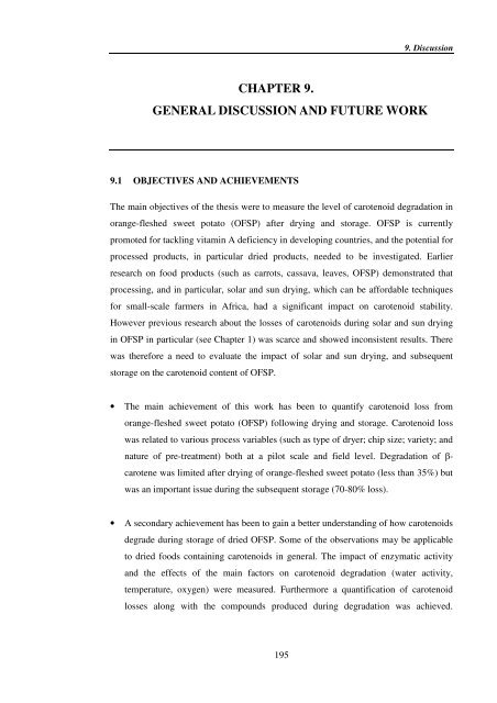 Investigating carotenoid loss after drying and storage of