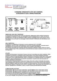 Cannone ionizzatore - Gelmini S.r.l.