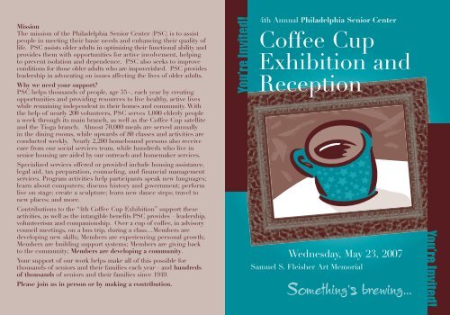 Coffee Cup Exhibition and Reception - Philadelphia Senior Center