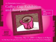 Coffee Cup Exhibition and Reception - Philadelphia Senior Center
