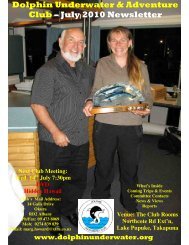 July 2010 Newsletter - DolphinUnderwater.org