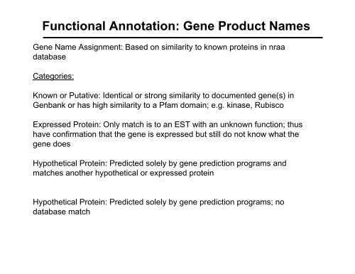 Introduction to Genome Annotation - CPGR