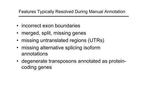 Introduction to Genome Annotation - CPGR