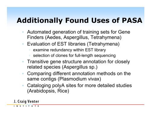 PASA Pipeline - Rice Genome Annotation Project