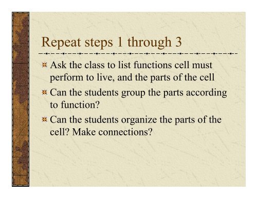 1 Cell Biology TL Unit Contributors: