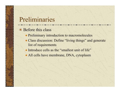 1 Cell Biology TL Unit Contributors: