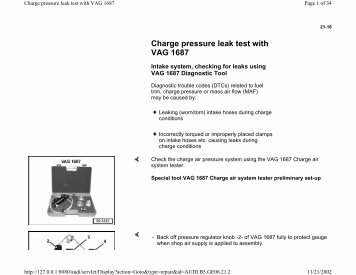 Charge pressure leak test with VAG 1687 - DJ Sures
