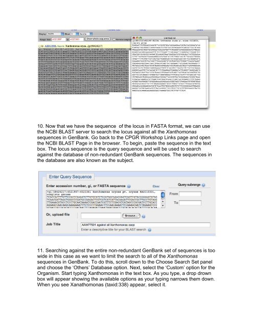 CPGR Workshop â Tutorials Tutorial 1 â Evaluating loci to be ...