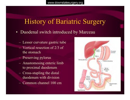 metabolic complications of bariatric surgery - Department of Surgery ...