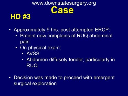 Iatrogenic Duodenal Injuries - Department of Surgery at SUNY ...