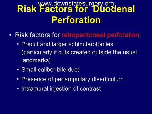 Iatrogenic Duodenal Injuries - Department of Surgery at SUNY ...