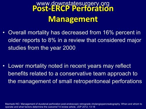 Iatrogenic Duodenal Injuries - Department of Surgery at SUNY ...