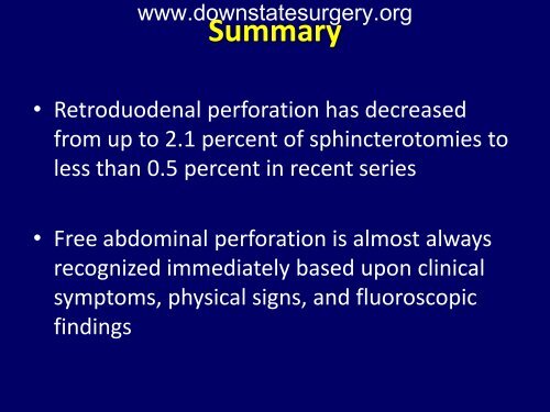 Iatrogenic Duodenal Injuries - Department of Surgery at SUNY ...