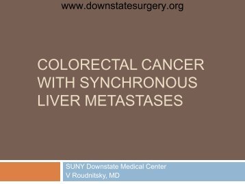 Stage 4 colorectal cancer treatment - Department of Surgery at ...