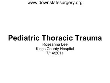 Pediatric Thoracic Trauma