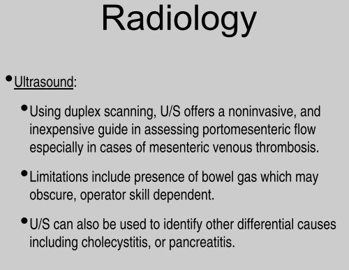 Mesenteric Ischemia