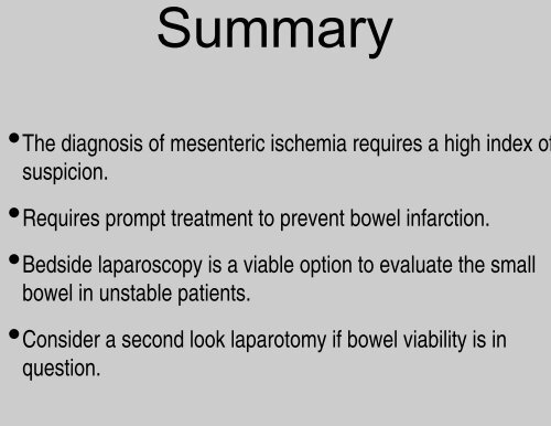 Mesenteric Ischemia