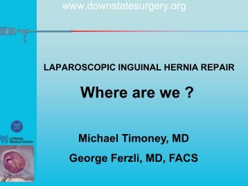 Laparoscopic Inguinal Hernia Repair - Department of Surgery at ...