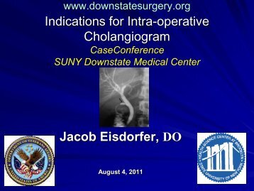 Intraoperative Cholangiography - Department of Surgery at SUNY ...