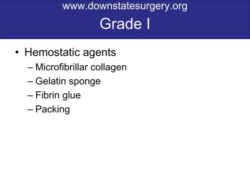 Techniques for Splenic Salvage - Department of Surgery at SUNY ...