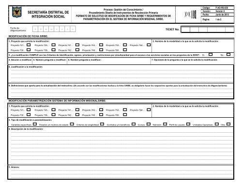 Formato solicitud de ModificaciÃ³n de ficha SIRBE y requerimientos ...