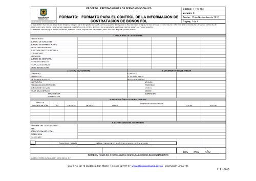 Formato control contrataciÃ³n de Bonos FDL