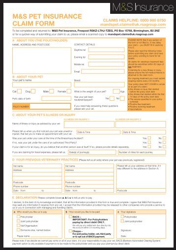 pet insurance veterinary fee claim form hcf petplan pet insurance claim form