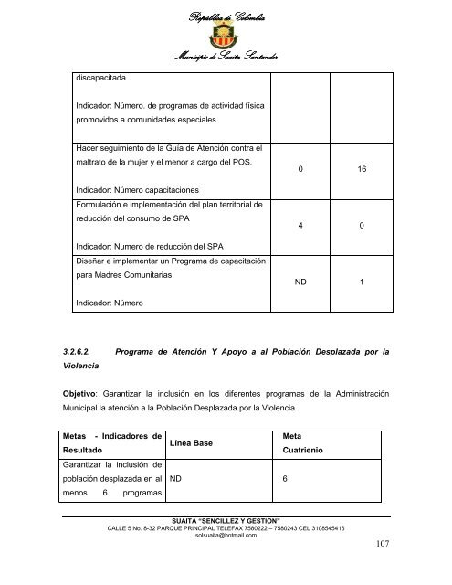 Descargar el plan Plan de Desarrollo del Municipio de Suaita