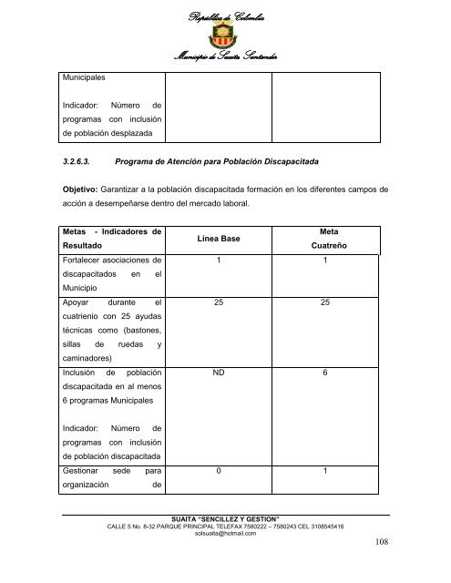 Descargar el plan Plan de Desarrollo del Municipio de Suaita