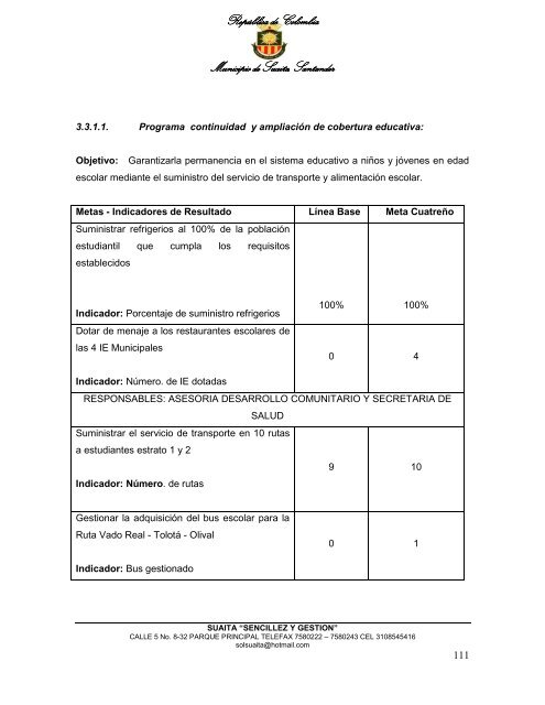 Descargar el plan Plan de Desarrollo del Municipio de Suaita