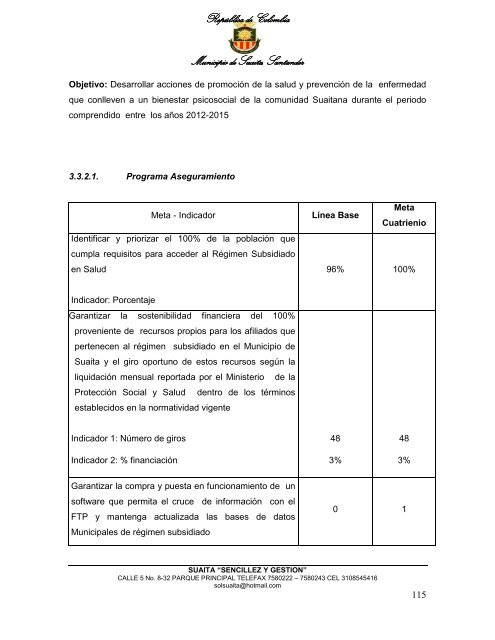 Descargar el plan Plan de Desarrollo del Municipio de Suaita