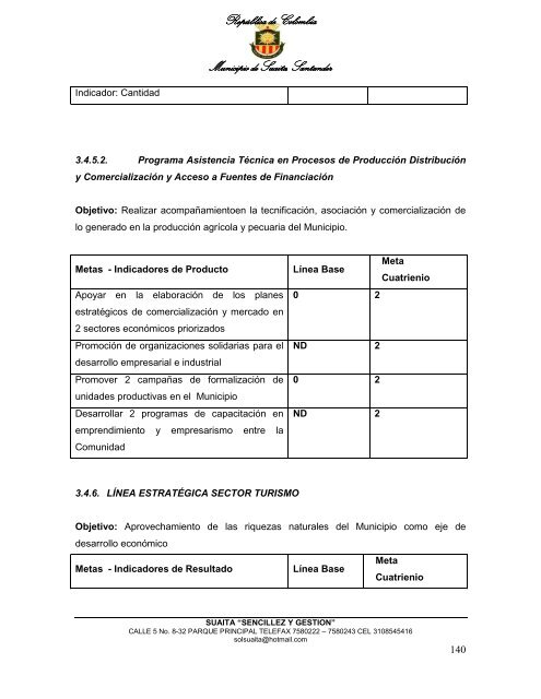 Descargar el plan Plan de Desarrollo del Municipio de Suaita