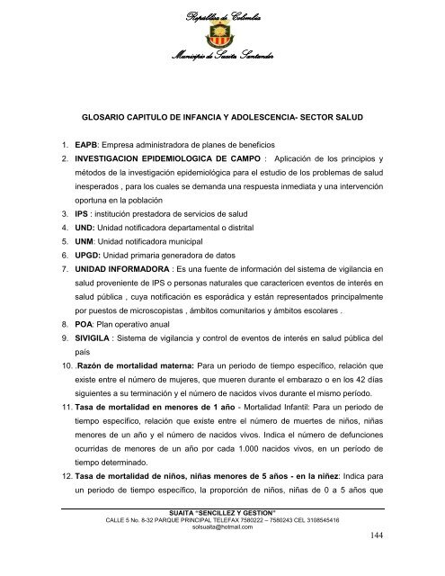 Descargar el plan Plan de Desarrollo del Municipio de Suaita