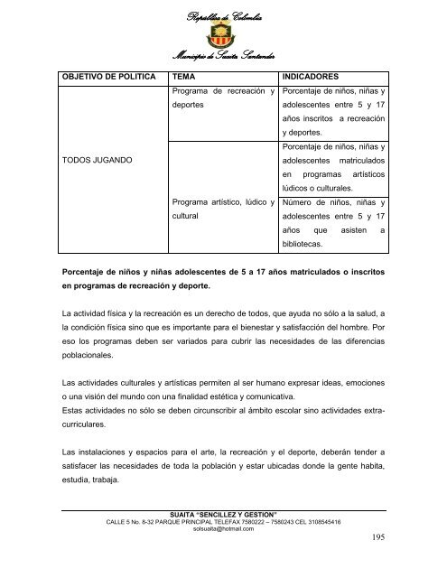 Descargar el plan Plan de Desarrollo del Municipio de Suaita