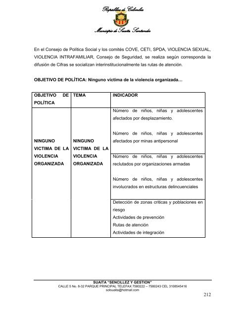 Descargar el plan Plan de Desarrollo del Municipio de Suaita