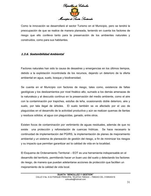 Descargar el plan Plan de Desarrollo del Municipio de Suaita