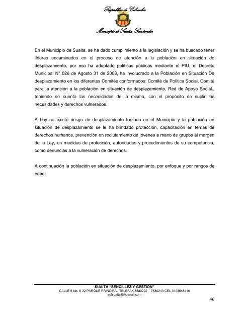 Descargar el plan Plan de Desarrollo del Municipio de Suaita