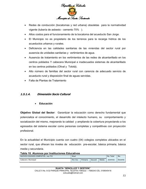 Descargar el plan Plan de Desarrollo del Municipio de Suaita