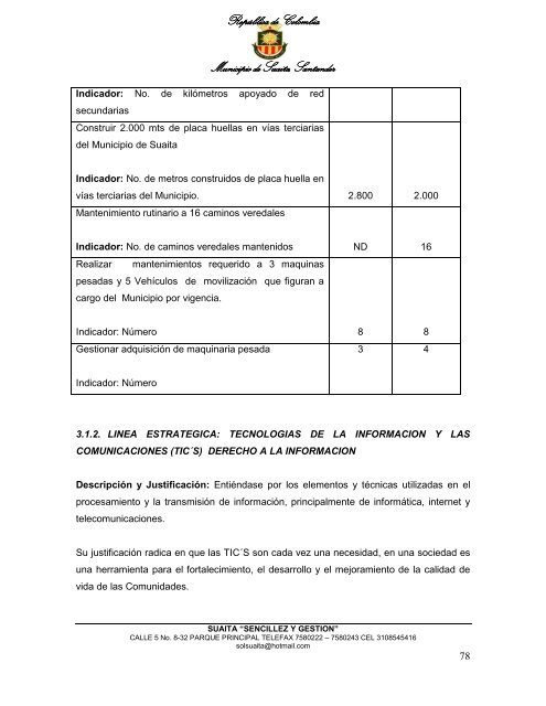 Descargar el plan Plan de Desarrollo del Municipio de Suaita