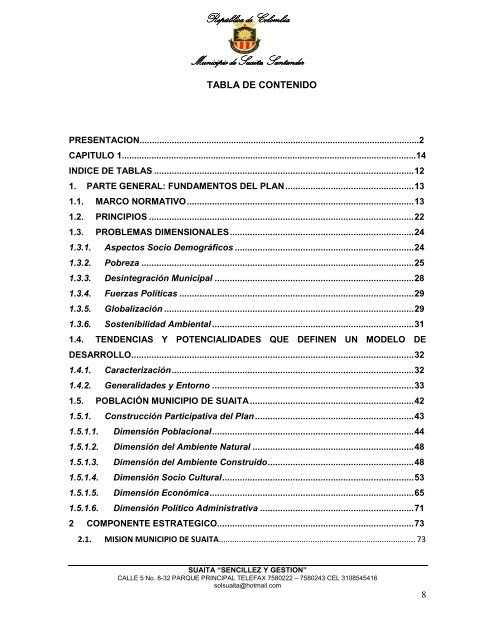 Descargar el plan Plan de Desarrollo del Municipio de Suaita