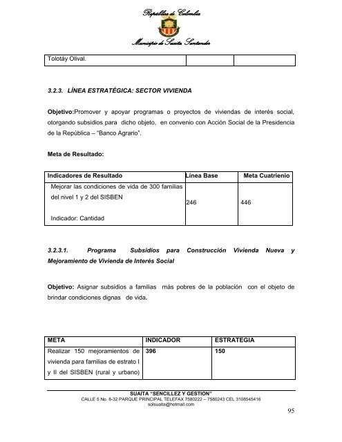 Descargar el plan Plan de Desarrollo del Municipio de Suaita